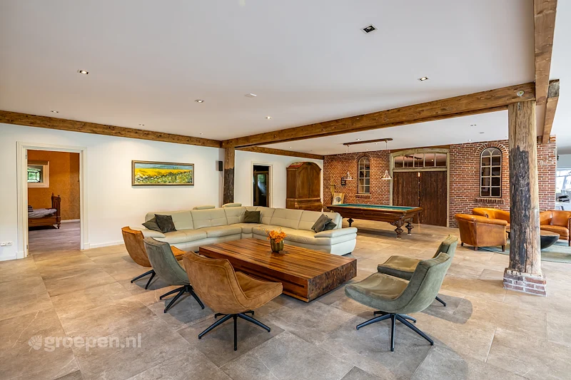groepsaccommodatie-Nederland-Exloermond-29personen-EXL-3025##, zithoek, pooltafel