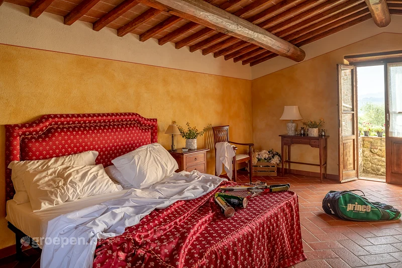 groepsaccommodatie-Italie-Bucine-20-personen-RAP-2622-DG.jpg, slaapkamer met tweepersoonsbed