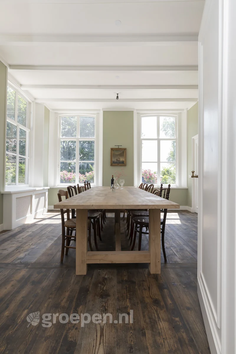 Groepsaccommodatie-Nederland-Kerk-Avezaath-22 personen-KAV-2561-61.jpg, Eettafel, stoelen