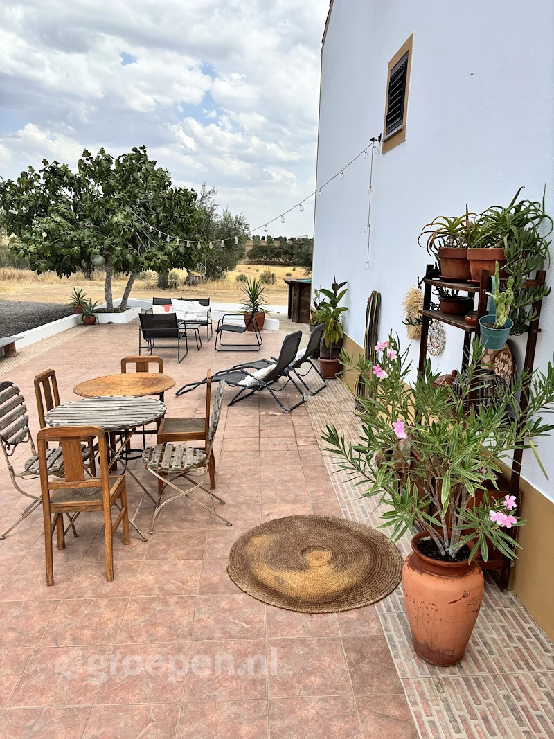 Groepsaccommodatie-Amareleja-Portugal--10-personen-AMA-2050, buiten terras